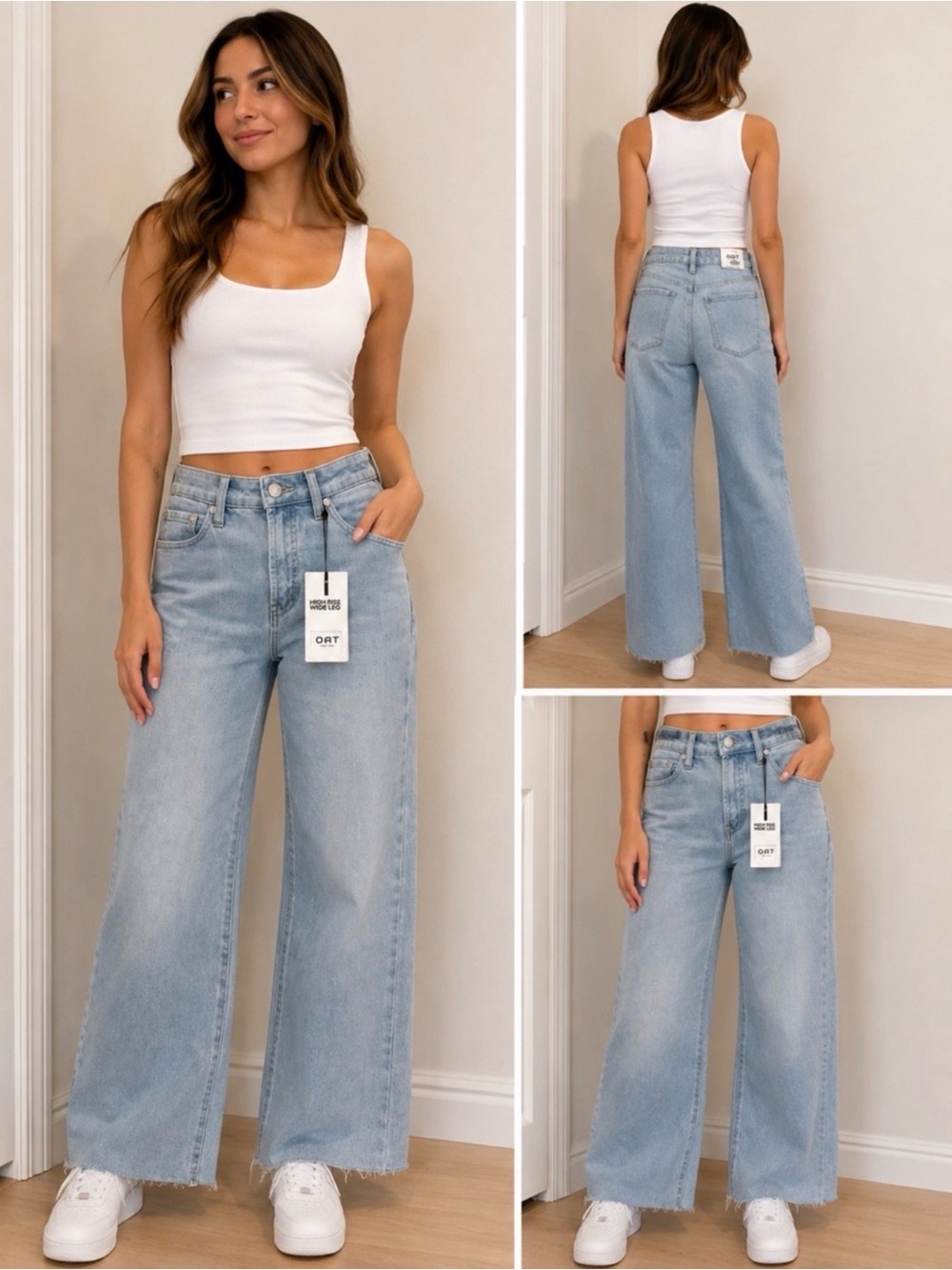 OAT New York Wide-Leg High-Rise Jeans - Sz 27/4 Women's